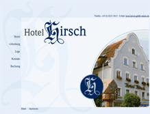 Tablet Screenshot of hotel-hirsch-gz.de